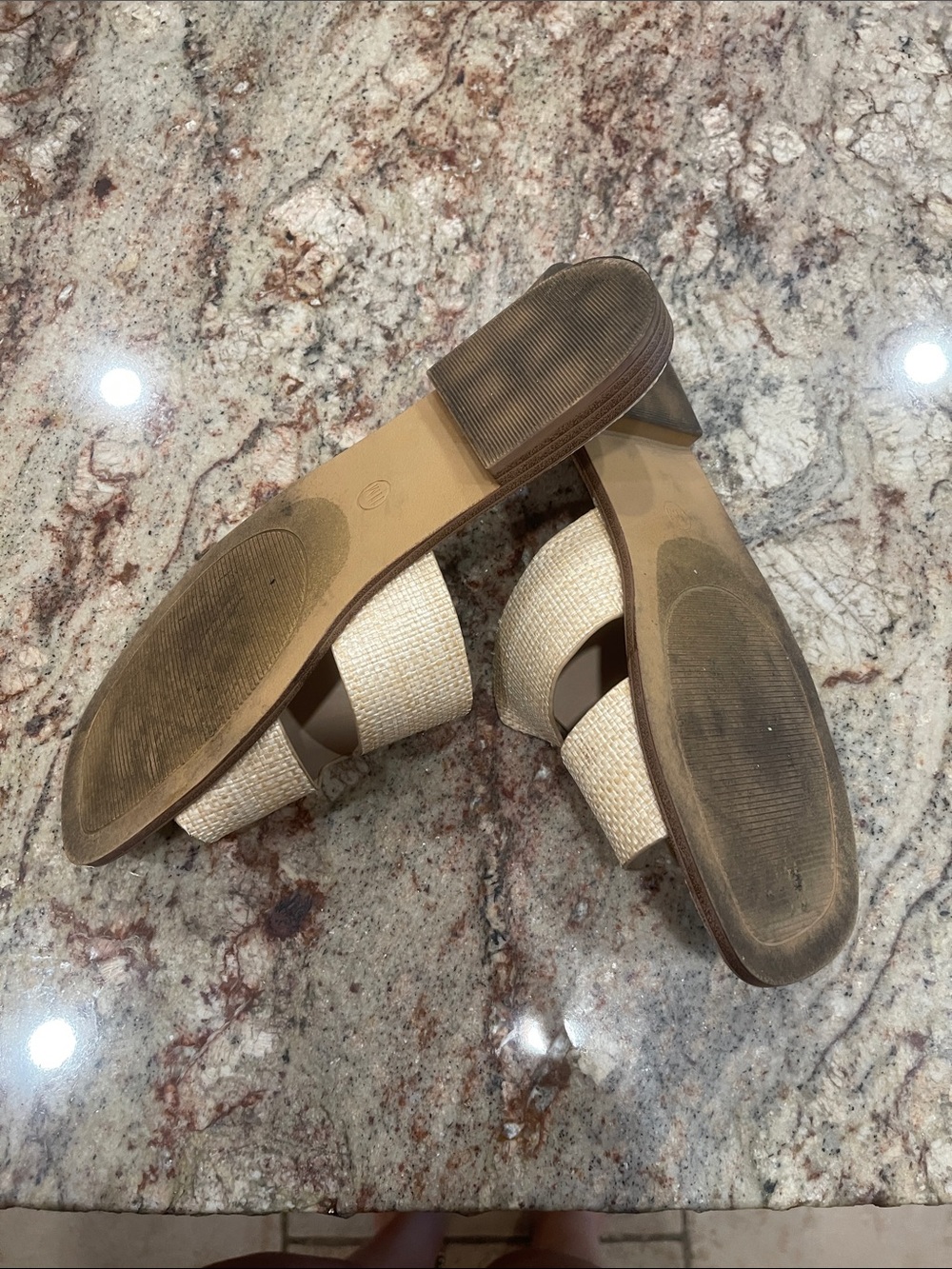 Christian Siriano Woven Neutral Slide Sandals - Beige S:11 - Picture 4 of 4